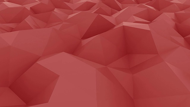 光滑的红色多边形运动背景。无缝循环FullHD动画
