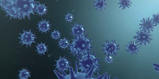 生殖细胞/细菌/霉菌细胞在蓝色背景