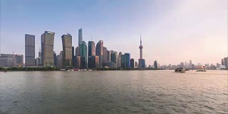 日日夜夜的上海天际线和城市景观