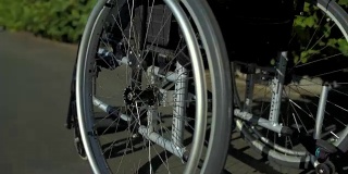 追踪公园里的一辆轮椅