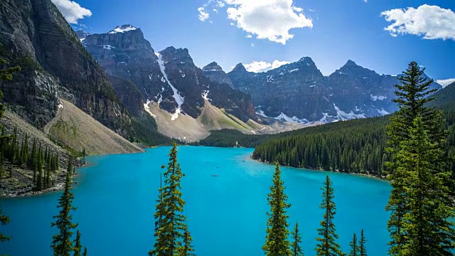 Morraine Lake Time Lapse of Clouds 4K 1080p