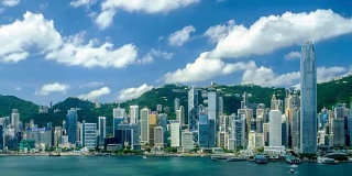 香港维多利亚港的时间流逝