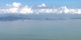 从飞机上看香港