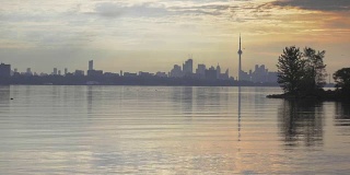 加拿大多伦多的日落，夏季4k