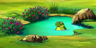 小池塘里的青蛙