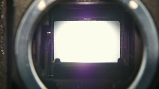 隔膜相机快门叶片的特写慢动作视频素材模板下载