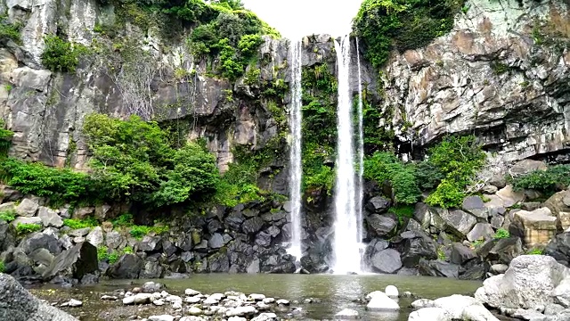 济州岛的正邦瀑布