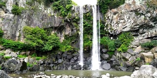 济州岛的正邦瀑布