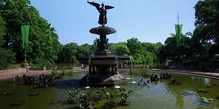 多莉在中央公园拍摄贝塞斯达喷泉