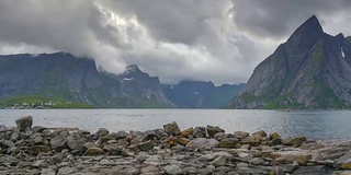 挪威罗浮敦群岛全景，日落美景