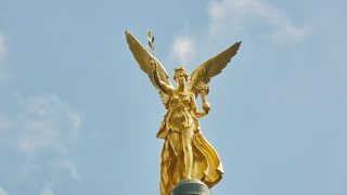 和平天使在慕尼黑佛登森格尔纪念碑顶端视频素材模板下载