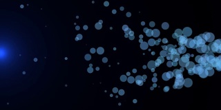 Loopable blue particles and blue light background 4K