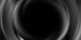 暗黑色抽象的流动环圆视频动画