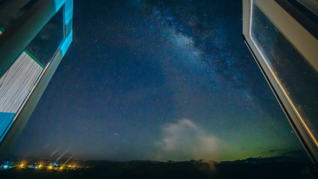 2017年8月13日4K延时银河系和流星雨观景窗