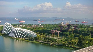 新加坡湾区天际线视频素材模板下载