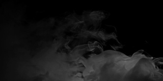 黑色背景上的烟雾作为背景或覆盖您的素材