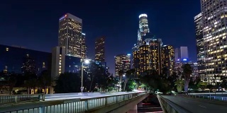 洛杉矶市中心的夜景