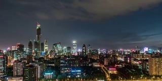 T/L WS ZI高角度北京天际线，夜晚/北京，中国