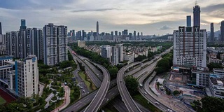 深圳现代建筑外观，时光流逝