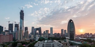 T/L WS HA ZI Downtown Beijing at Sunset /北京，中国