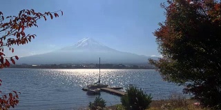 早上的富士山和川口湖