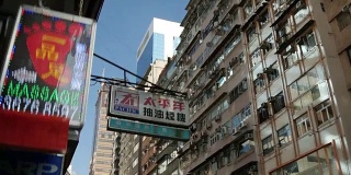 白天时间香港城市生活街区街景步行4k中国全景