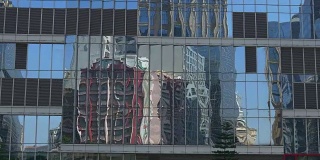 中国阳光日澳门市区办公楼正面反射4k全景