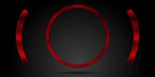 抽象的红色光泽金属圆视频动画