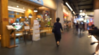 WS/People购物中心，视线模糊视频素材模板下载