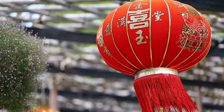 红色中国的灯笼。