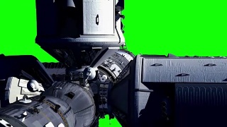 绿色屏幕上的空间站视频素材模板下载