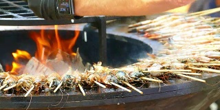 烤虾烹饪