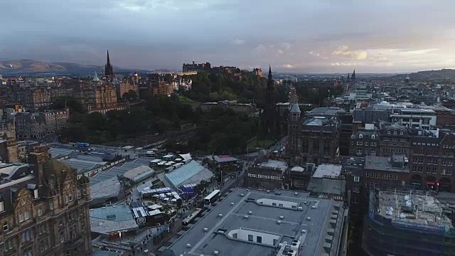 爱丁堡鸟瞰图，苏格兰