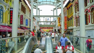街景新加坡华埠及地铁站华埠视频素材模板下载