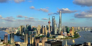 4K:上海天际线全景
