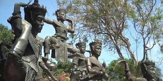 著名的泰国古典音乐雕像