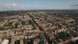 阿姆斯特丹城市景观，鸟瞰图视频素材模板下载