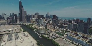芝加哥市区空中循环夏季