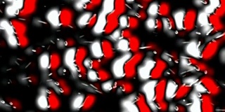 抽象发光的红色和白色粒子背景。无缝循环。