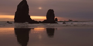日落尖峰，俄勒冈海岸