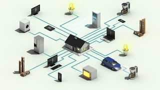 智能家电技术概念三维动画。视频素材模板下载