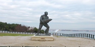 土耳其著名下士Seyit Cabuk (Seyit Onbasi)的纪念碑，在Canakkale烈士纪念馆，土耳其。
