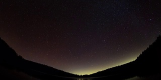 夜晚繁星点点的天空(白鹤湖)银河