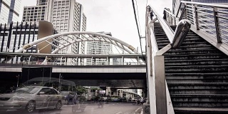 曼谷交通堵塞，时光流逝
