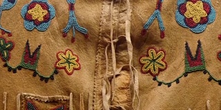 细部的珠子来自美国印第安人的衣服