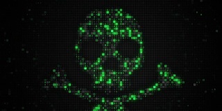 绿色海盗符号的十六进制代码可循环动画