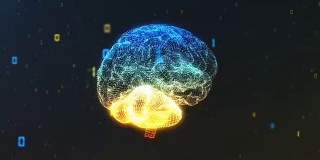 数字计算机大脑中的二进制数据云