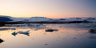 冰岛的Jokulsarlon冰湖