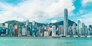 香港的城市。间隔拍摄