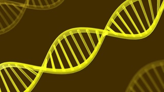 未来的旋转DNA链。基因工程科学背景。视频素材模板下载
